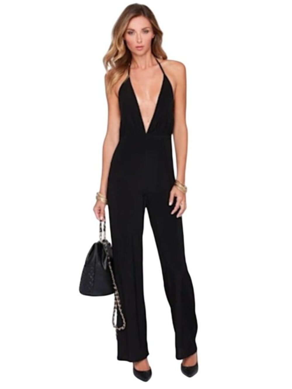 Faithfull the Brand Agenda Black Jumpsuit - Size XS